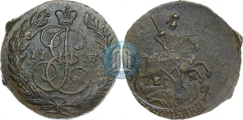 Picture 2 kopecks 1773 year ЕМ 