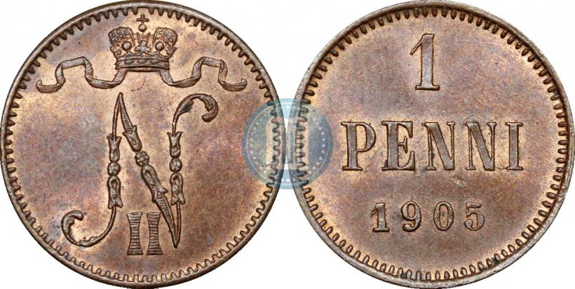Picture 1 penni 1905 year  