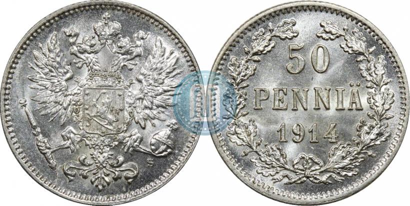 Picture 50 pennia 1914 year S 