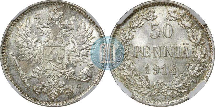 Picture 50 pennia 1914 year S 