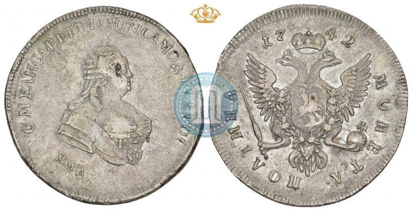 Фото Полтина 1742 года ММД 