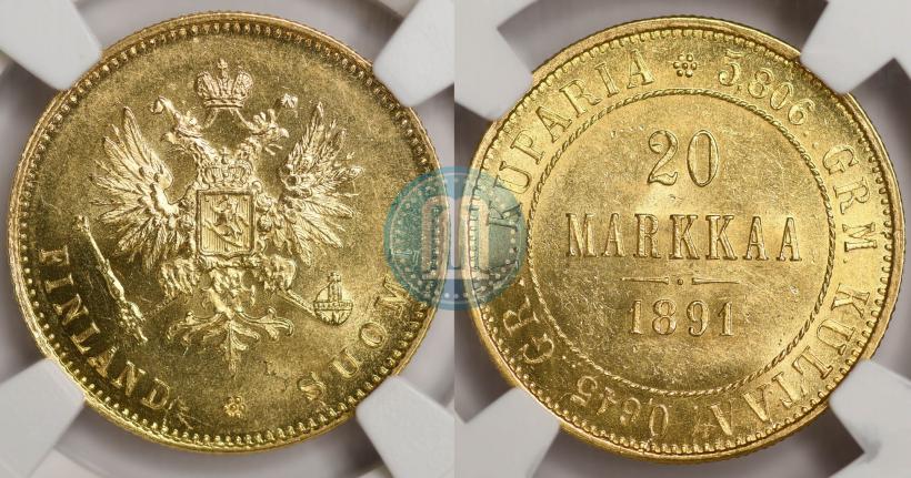 Picture 20 markkaa 1891 year L 