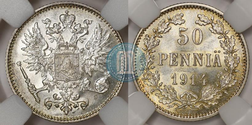 Picture 50 pennia 1914 year S 