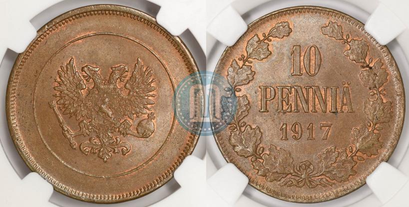 Фото 10 пенни 1917 года  