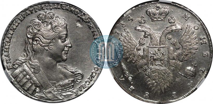 Фото 1 рубль 1734 года  "Тип 1732 года"