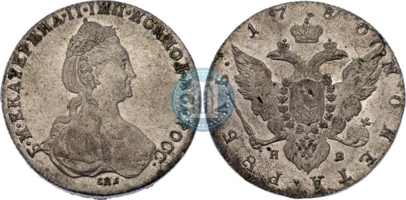 Фото 1 рубль 1780 года СПБ-ИЗ 