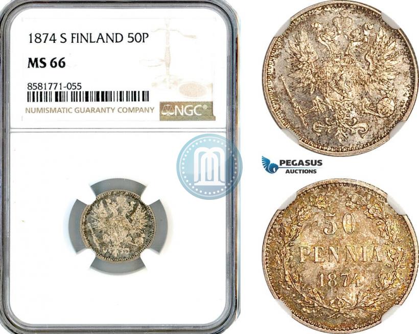 Picture 50 pennia 1874 year S 