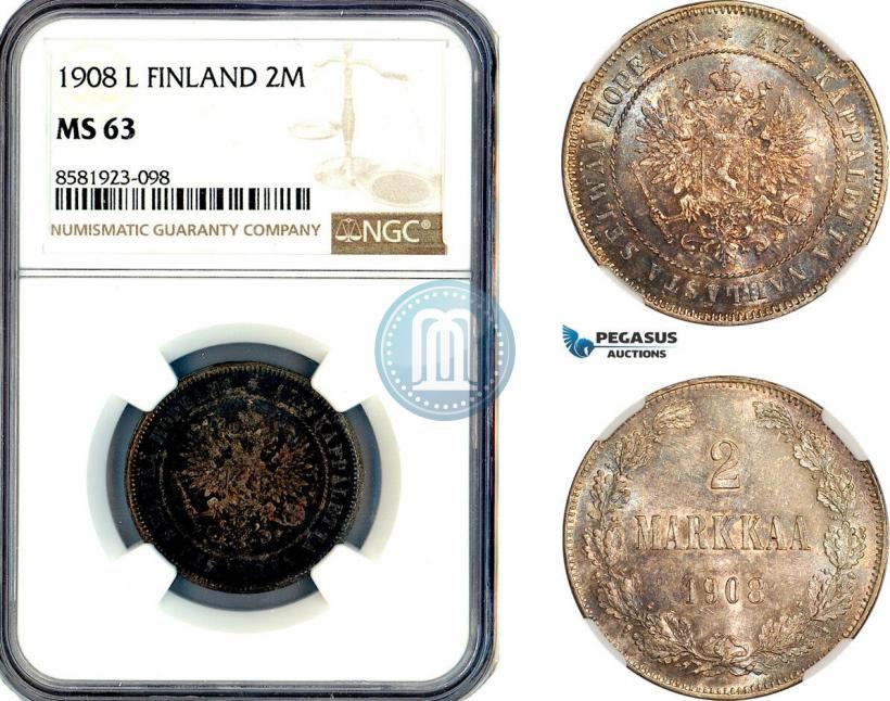 Picture 2 markkaa 1908 year L 
