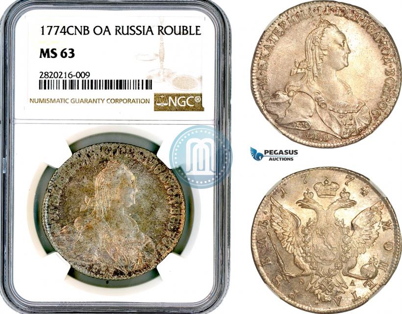 Picture 1 rouble 1774 year СПБ-ФЛ 