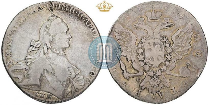 Picture 1 rouble 1764 year СПБ-СА 