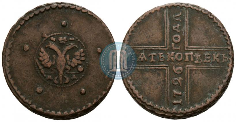 Picture 5 kopecks 1726 year МД 