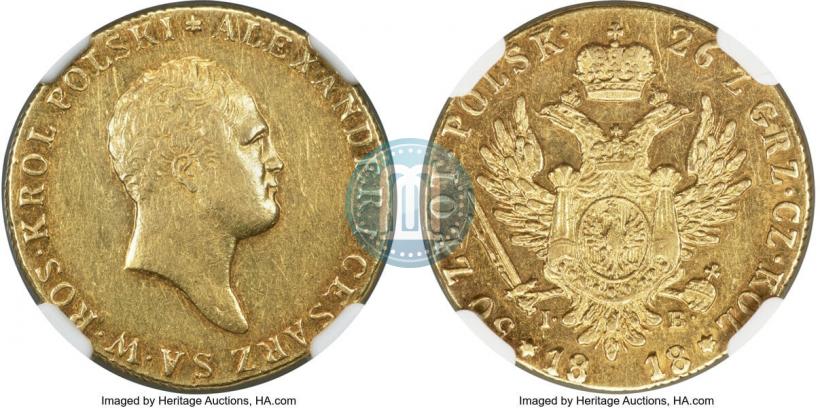 Picture 50 złotych 1818 year IB 