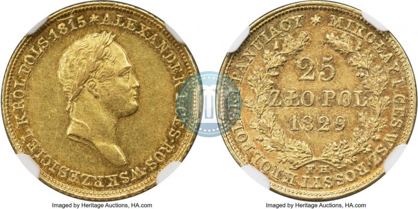 Picture 25 złotych 1829 year FH 