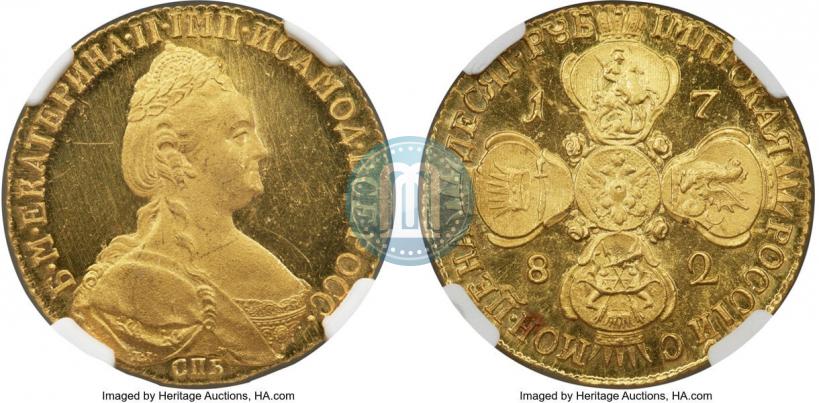 Picture 10 roubles 1782 year СПБ 