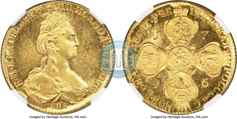 Picture 10 roubles 1796 year СПБ 