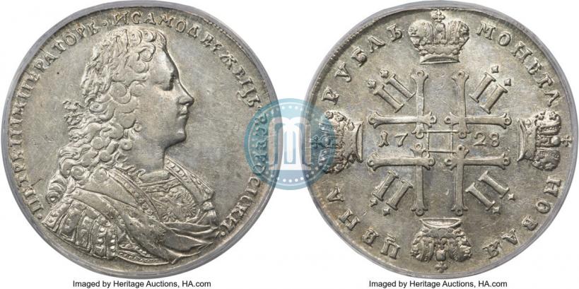 Picture 1 rouble 1728 year  "Type of 1728"