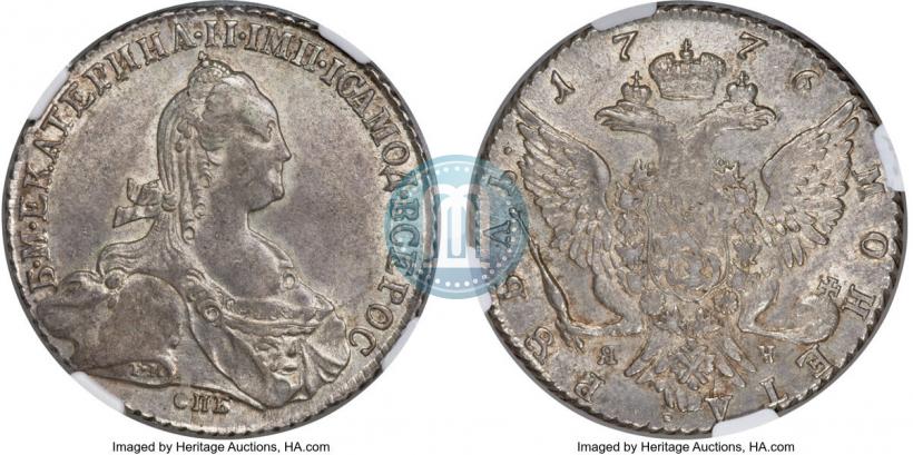 Picture 1 rouble 1776 year СПБ-ЯЧ 