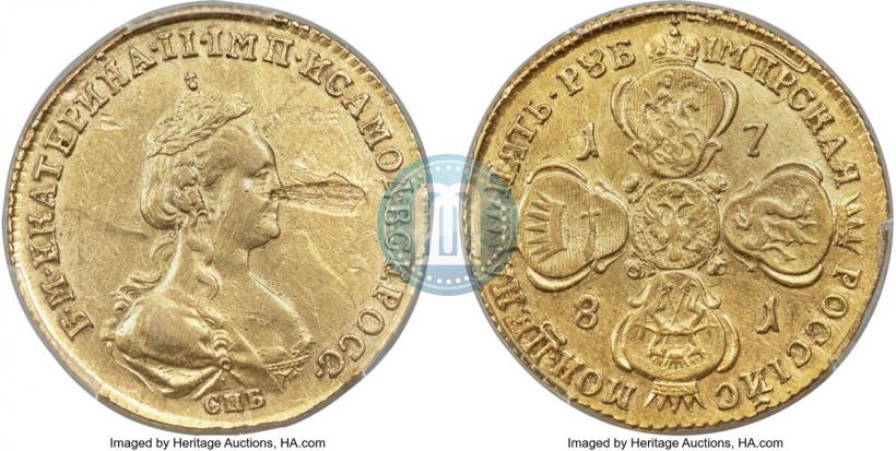 Picture 5 roubles 1781 year СПБ 