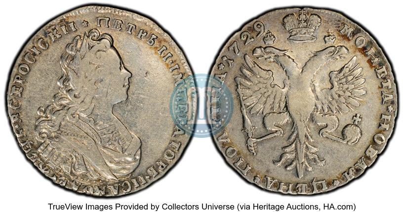 Фото Полтина 1729 года  