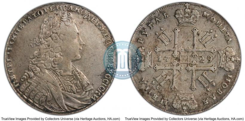 Picture 1 rouble 1729 year  "Type of 1727"