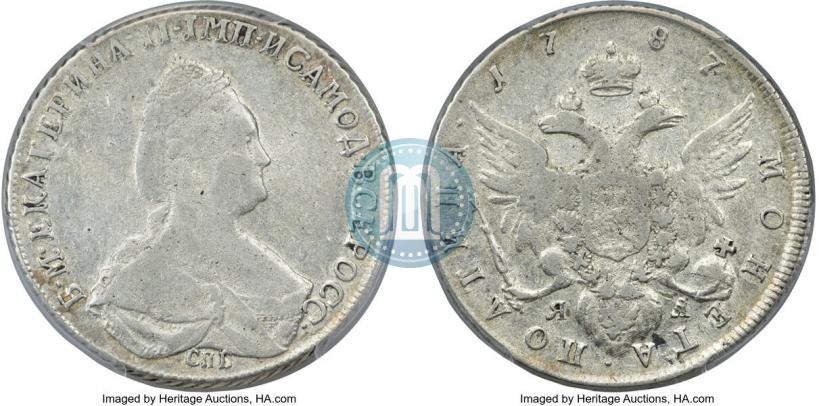 Picture Poltina 1787 year СПБ-ЯА 