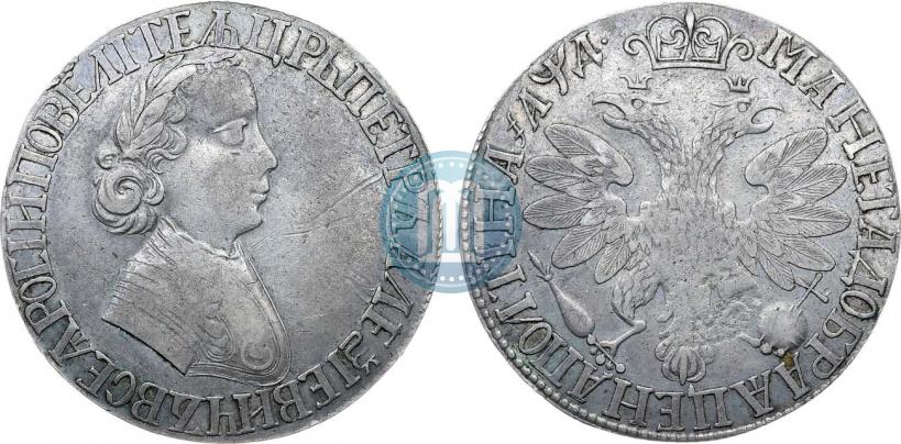 Фото Полтина 1704 года  "Портрет работы Ф. Алексеева"