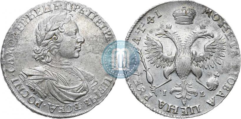 Фото 1 рубль 1719 года OK-IL-L "Портрет в латах"