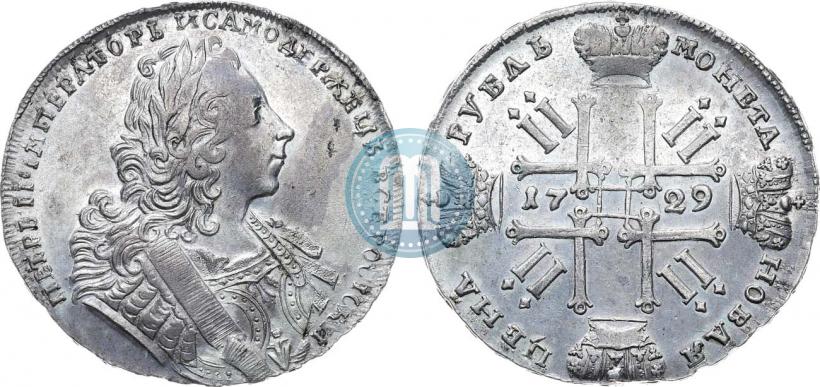 Фото 1 рубль 1729 года  "Тип 1729"