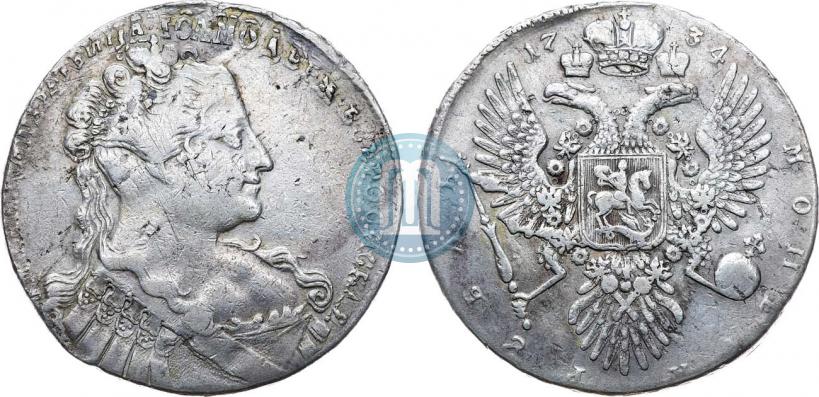 Фото 1 рубль 1734 года  "Тип 1734 года"