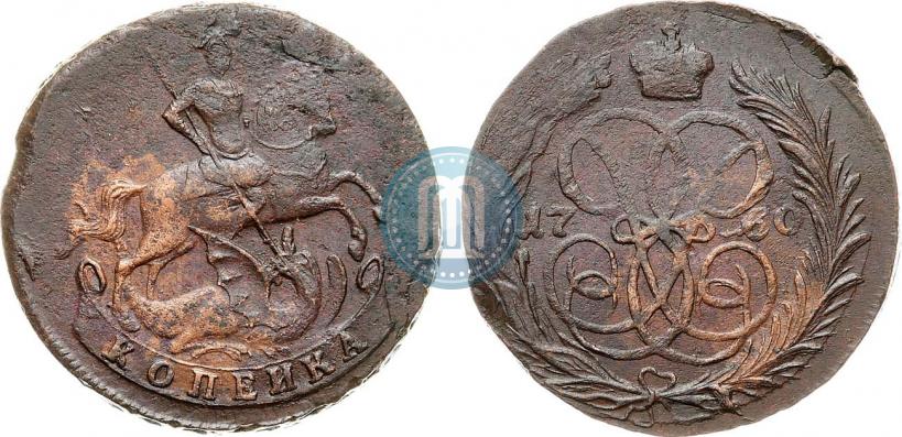 Фото 1 копейка 1760 года  