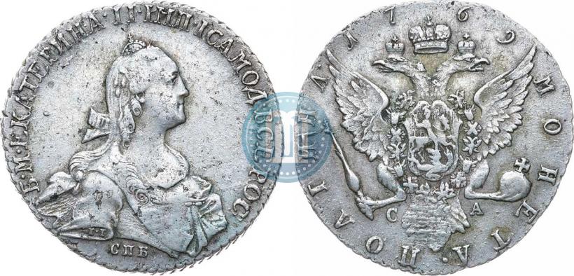 Фото Полтина 1769 года СПБ-СА 