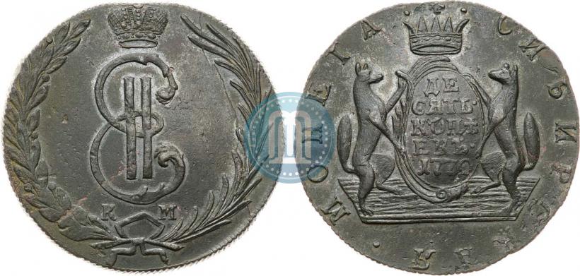 Фото 10 копеек 1770 года КМ 