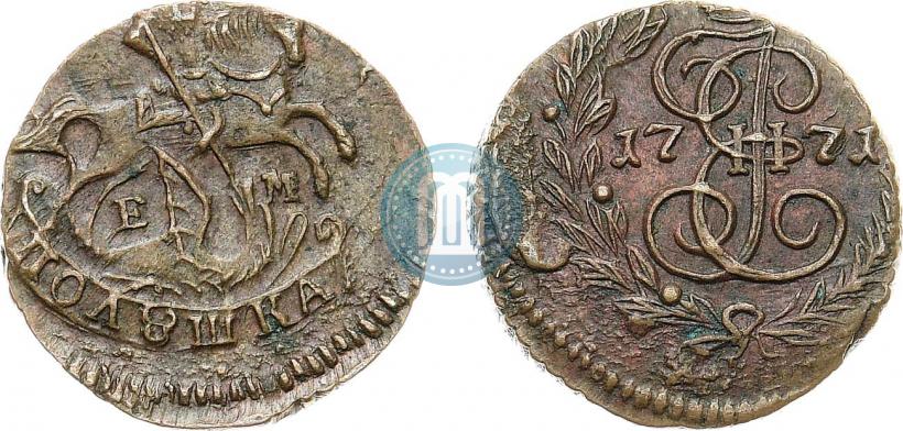 Фото Полушка 1771 года ЕМ 