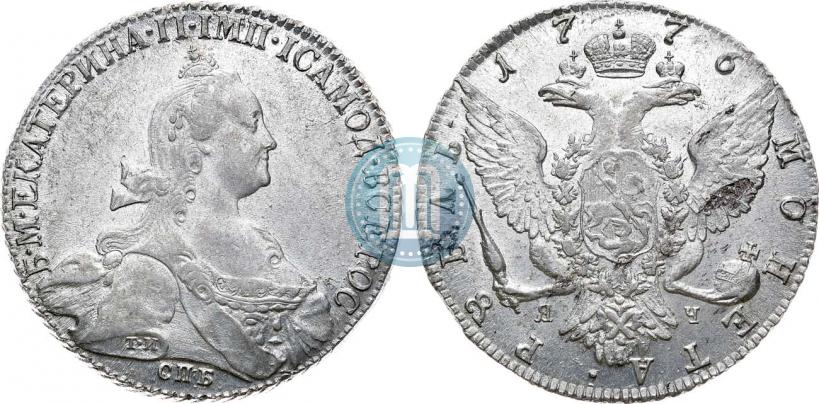 Фото 1 рубль 1776 года СПБ-ЯЧ 