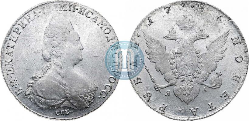 Фото 1 рубль 1786 года СПБ-ЯА 