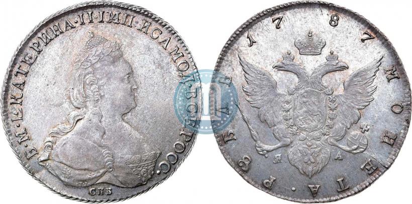 Фото 1 рубль 1787 года СПБ-ЯА 