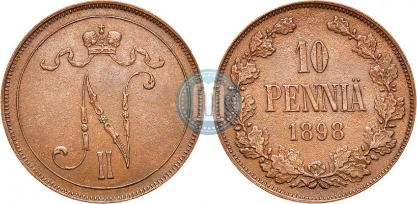 Фото 10 пенни 1898 года  