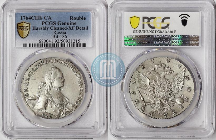 Фото 1 рубль 1764 года СПБ-СА 
