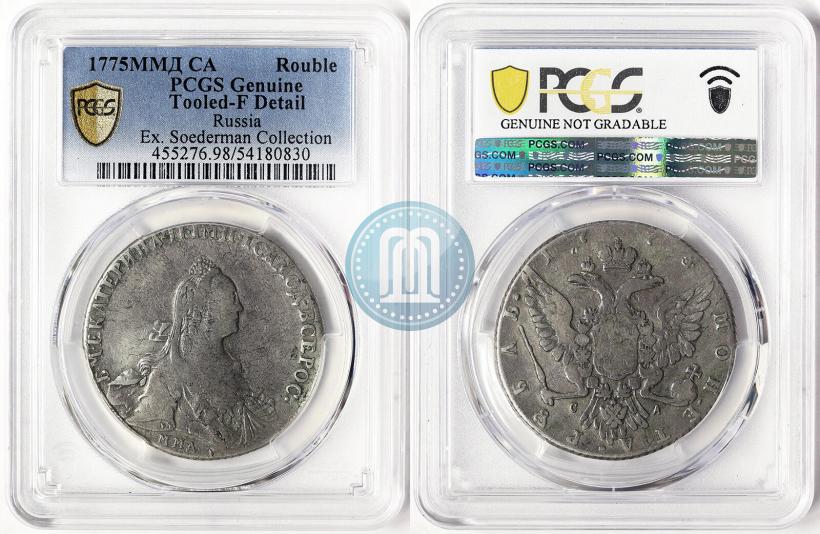 Фото 1 рубль 1775 года ММД-СА 