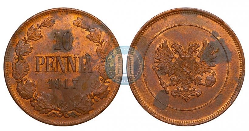 Фото 10 пенни 1917 года  