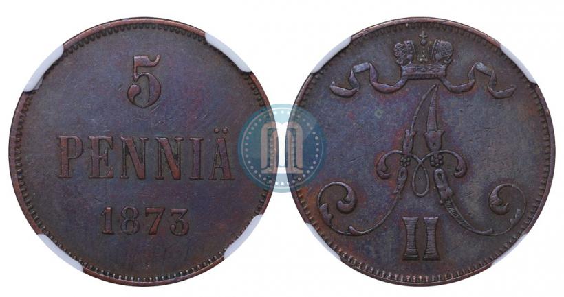 Picture 5 pennia 1873 year  