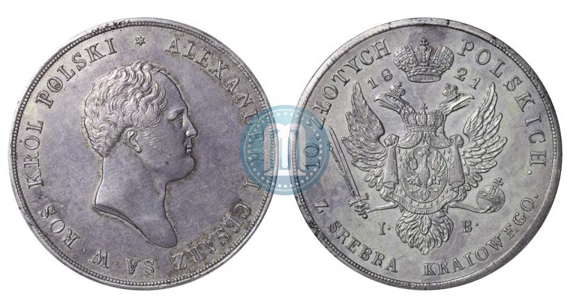 Picture 10 złotych 1821 year IB 
