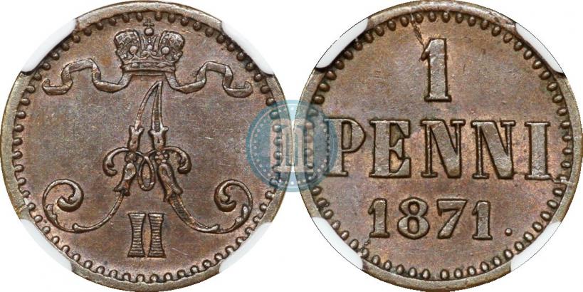 Picture 1 penni 1871 year  