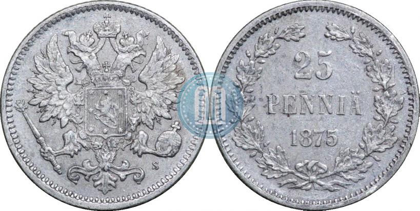 Picture 25 pennia 1875 year S 