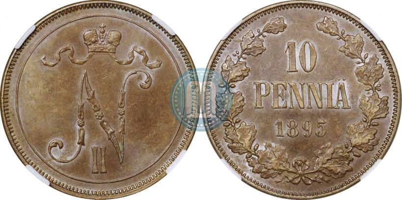 Picture 10 pennia 1895 year  