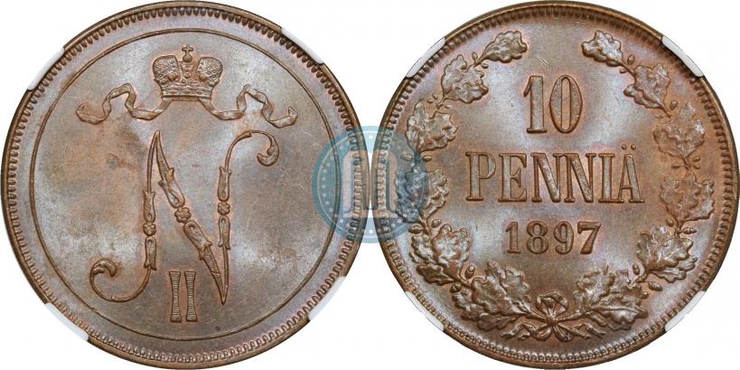 Picture 10 pennia 1897 year  