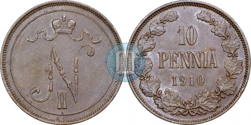 Picture 10 pennia 1910 year  