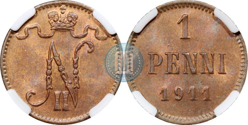 Picture 1 penni 1911 year  