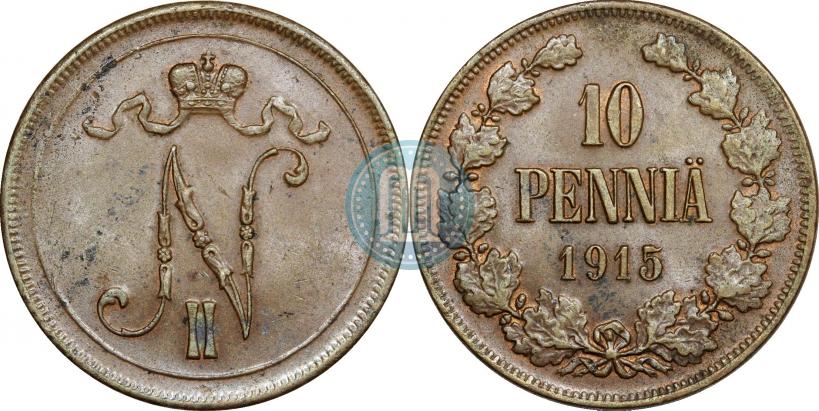 Picture 10 pennia 1915 year  
