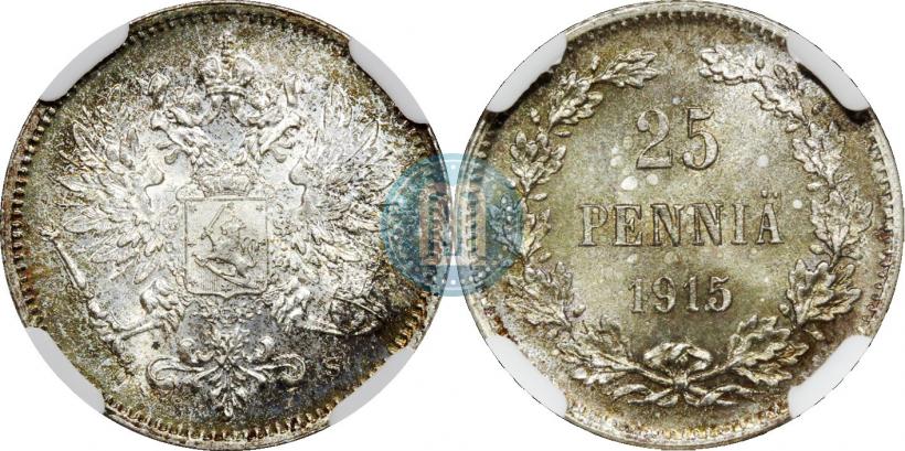 Picture 25 pennia 1915 year S 